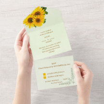 Casamento Personalizado de Girassol Elegante