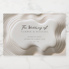 Casamento personalizado de marfim ondulado