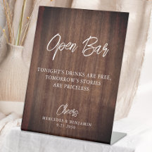 Casamento Personalizado do Bar Aberto Rustic Count