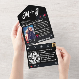 Casamento Personalizado do Código QR do Instagram-