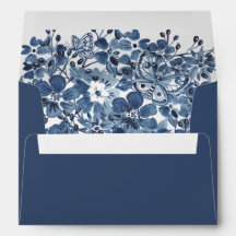 Casamento Personalizado Floral de Cor Branca Azul