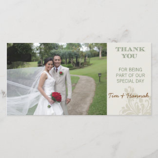 Casamento Personalizado Obrigado Cartão com fotos