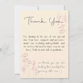 Casamento Personalizado Obrigado Cartões Design Ún