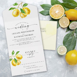 Casamento por Aquarela de Lemon Citrus