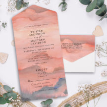 Casamento por Aquarela de Montanha Sunset