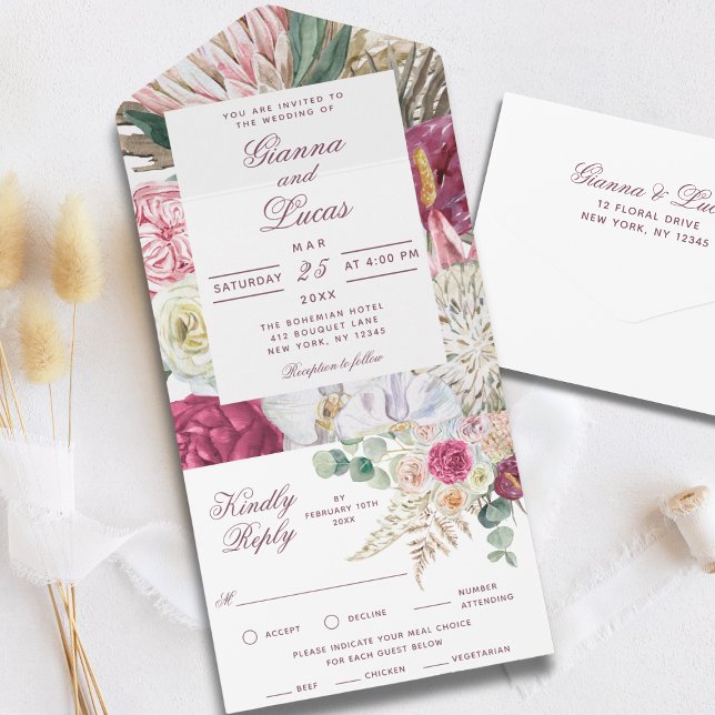 Casamento por País Floral Boho Boho (Criador carregado)