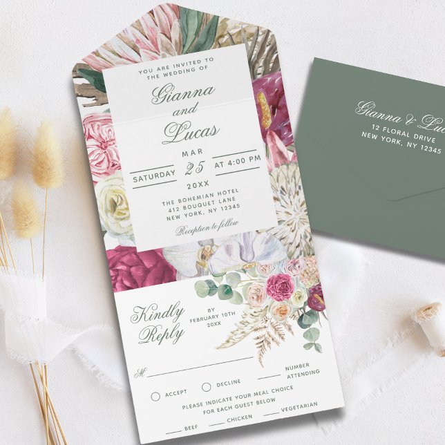 Casamento por País Floral Boho Boho (Criador carregado)