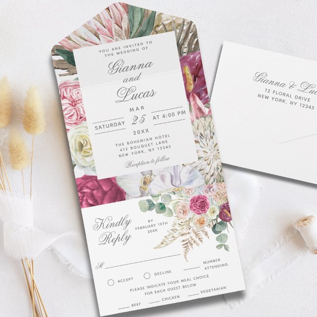 Casamento por País Floral Boho Boho (Criador carregado)