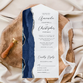 Casamento Prata Azul Ágata Navy