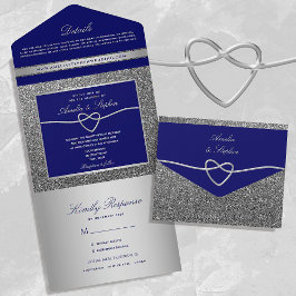 Casamento Prata Chique e Azul Real