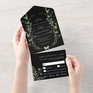 Casamento Preto Elegante De Vidraça Selvagem