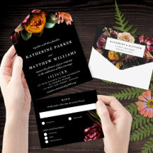 Casamento Preto Floral Escuro + Elegante Moody