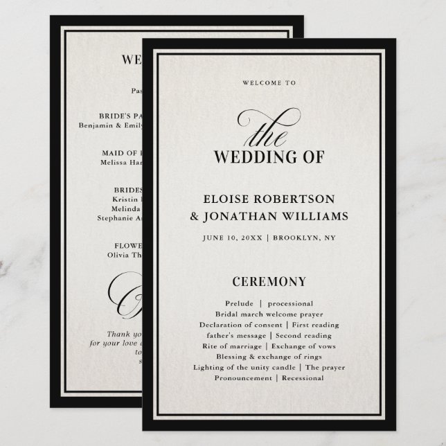 Casamento Preto Luxuoso Chic Moderno com Dinheiro  (Frente/Verso)