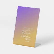 Casamento Púrpura Amarelo Amarelo-Sol com Gradient