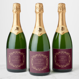 Casamento Quadro Floral Toile Champagne Borgonha