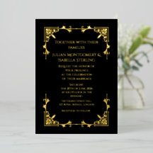 Casamento Real Folha de Ouro Gravata Preta Regênci