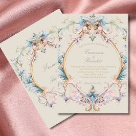 Casamento Regência Vintage Convite Vitoriano