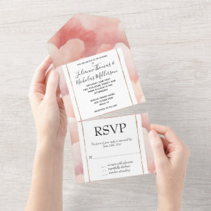 Casamento Romântico Blush Pink Peach Corações Doce