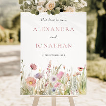 Casamento Romântico com Flores Silvestres de Boas-