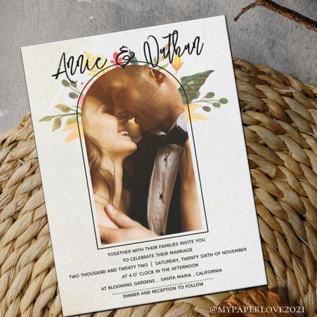 Casamento Romântico de Fotos do Script Floral Eleg (Criador carregado)