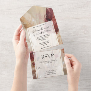 Casamento Romântico de Penas Bonito de Creme Verme