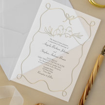 Casamento Romântico Desenhado à Mão Único