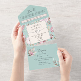 Casamento Romântico Floral Toile