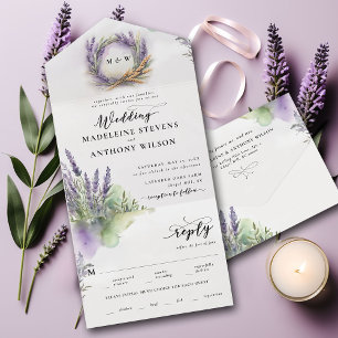 Casamento Romântico Moderno da Lavanda Russa