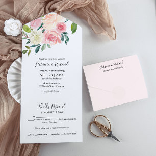 Casamento Rosa Flores Água Tudo Em Um