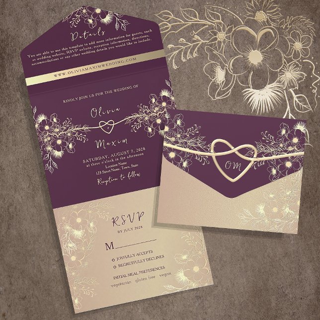 Casamento Roxo Ameixa e Dourado (Criador carregado)