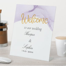 Casamento Roxo Aquarela Moderna