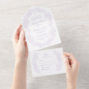 Casamento Roxo de Roteiro Clássico Sofisticado