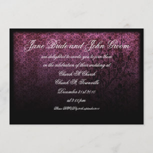 Casamento Roxo Gótico, convite