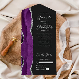 Casamento Roxo Prata Escuro Ágata