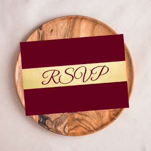 Casamento RSVP Burgundy de Outono Elegante Persona