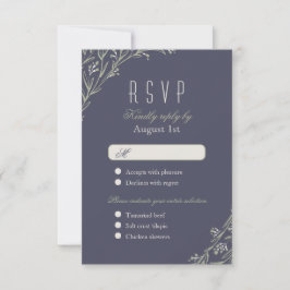 Casamento RSVP de Casamento Rústico do Quadro Flor