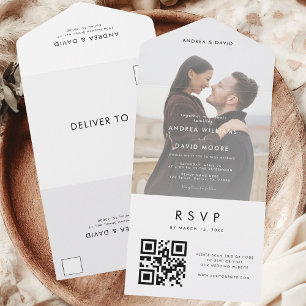 Casamento RSVP de Código QR de Fotografia de Desva