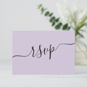 Casamento RSVP de Código QR de lavanda roxa Elegan