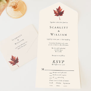 Casamento RSVP de Entrada de Creme de Folha Mínima