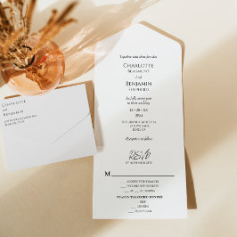 Casamento RSVP de Escolha de Menu Moderno Minimali