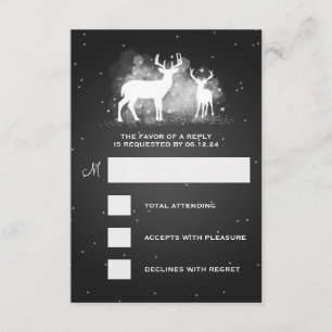 Casamento RSVP Elegante de inverno veado de cintur
