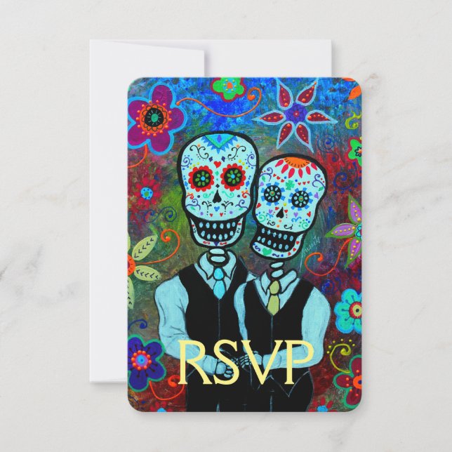 Casamento RSVP Novios de los Muertos (Frente)