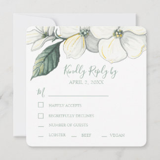 Casamento RSVP Watercolor Dogwood Blooms