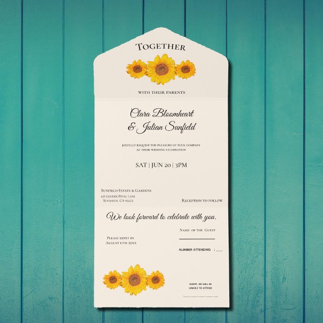casamento russo com girassóis - em creme (Criador carregado)
