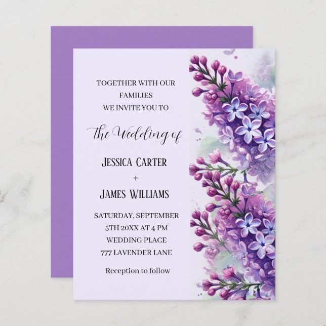 Casamento Russo das Flores Liláticas (Frente/Verso)