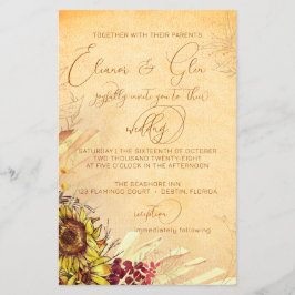 Casamento Russo de Bóhemo Sunflower