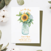 Casamento Russo de Girassol Salve a Data