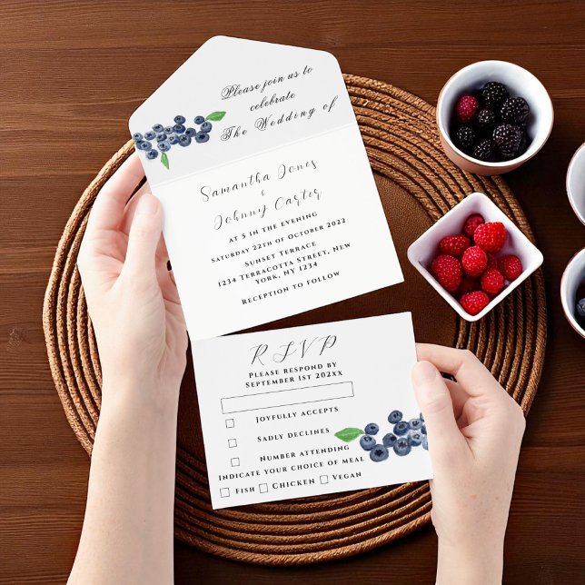 Casamento Russo Elegante de Frutas Blueberry (Criador carregado)