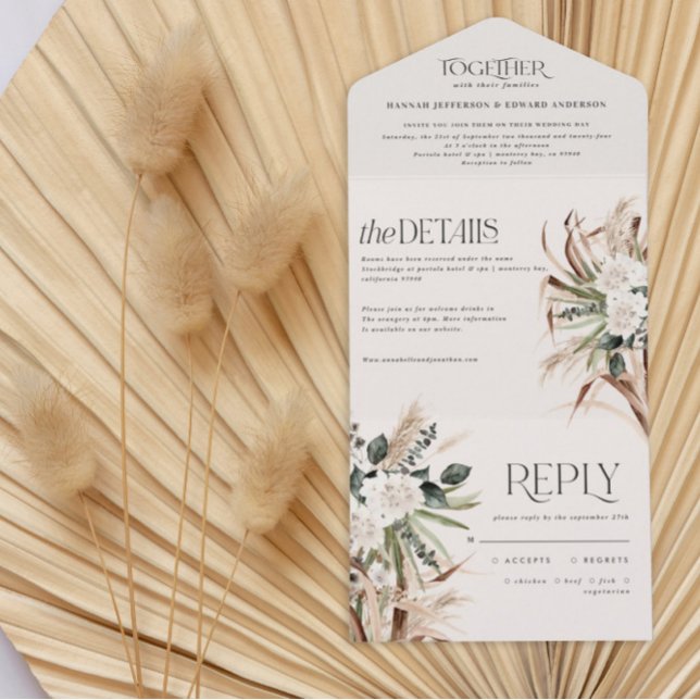 casamento russo moderno com pampas eucalyptus (Criador carregado)