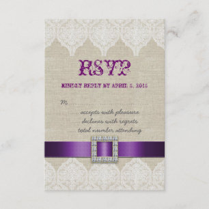 Casamento Russo RSVP RSVP Roxo Linen